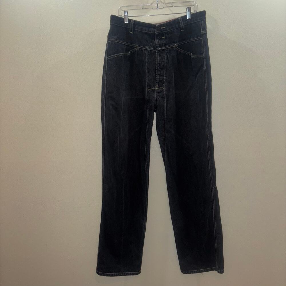 Vintage Marithé François Girbaud Jeans 36M Y2K Goth Skater Wide Leg Dark Wash